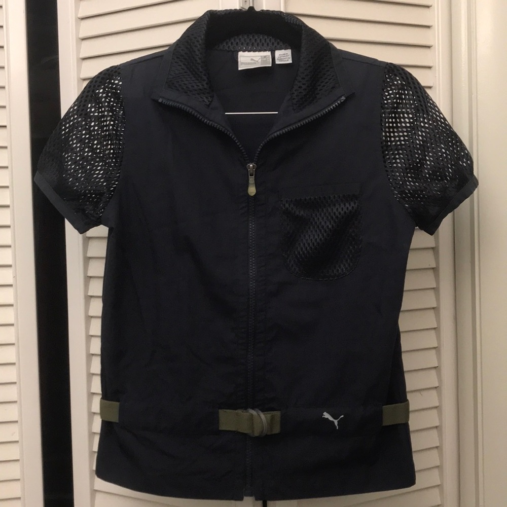 Puma short sleeve jacket navy blue